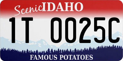 ID license plate 1T0025C