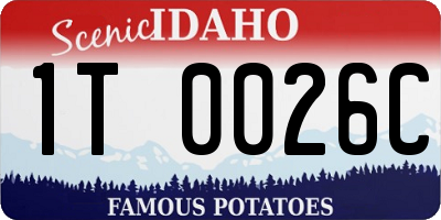 ID license plate 1T0026C
