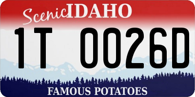 ID license plate 1T0026D