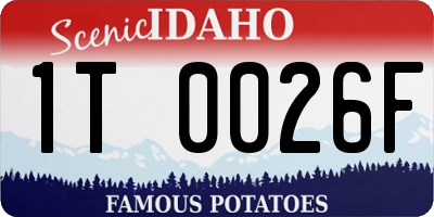 ID license plate 1T0026F
