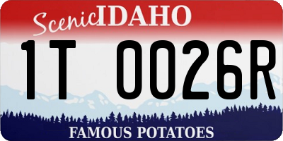 ID license plate 1T0026R
