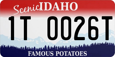 ID license plate 1T0026T