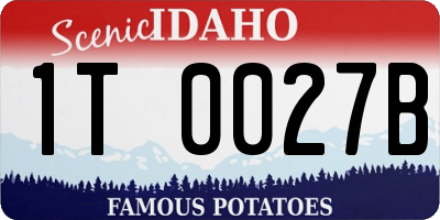 ID license plate 1T0027B
