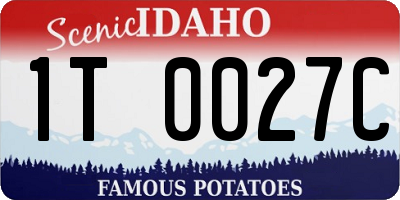 ID license plate 1T0027C