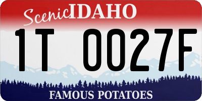 ID license plate 1T0027F