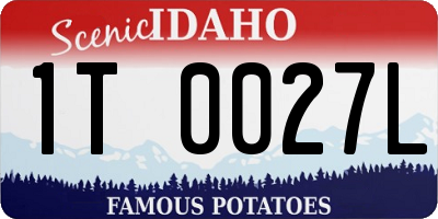 ID license plate 1T0027L