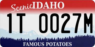 ID license plate 1T0027M