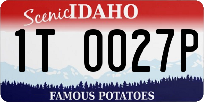 ID license plate 1T0027P