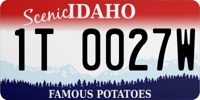 ID license plate 1T0027W