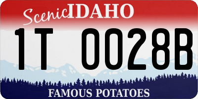 ID license plate 1T0028B