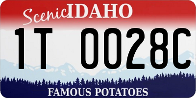 ID license plate 1T0028C