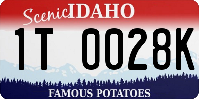 ID license plate 1T0028K