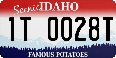 ID license plate 1T0028T