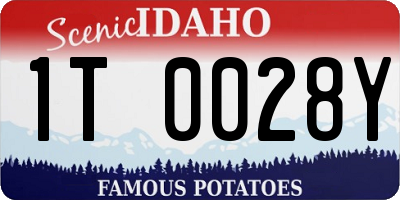 ID license plate 1T0028Y