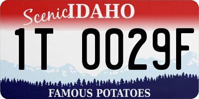 ID license plate 1T0029F
