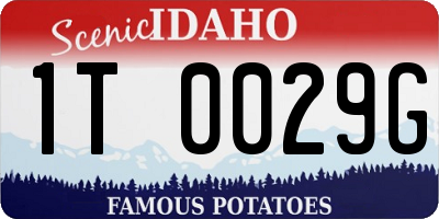 ID license plate 1T0029G