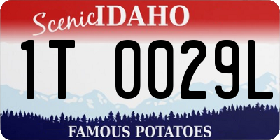 ID license plate 1T0029L