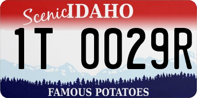 ID license plate 1T0029R