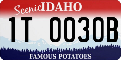 ID license plate 1T0030B