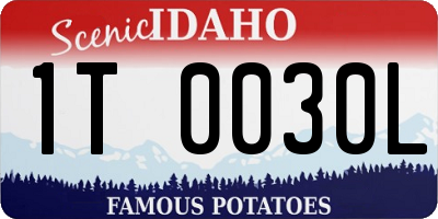 ID license plate 1T0030L