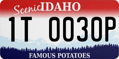ID license plate 1T0030P