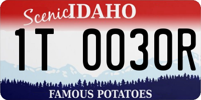 ID license plate 1T0030R
