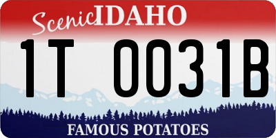 ID license plate 1T0031B