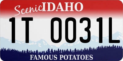 ID license plate 1T0031L