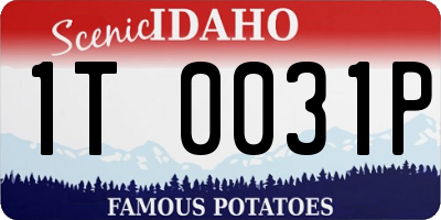 ID license plate 1T0031P