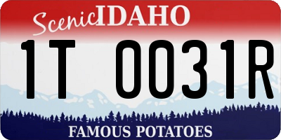 ID license plate 1T0031R