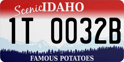 ID license plate 1T0032B