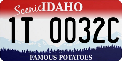 ID license plate 1T0032C