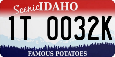 ID license plate 1T0032K
