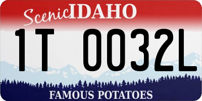 ID license plate 1T0032L