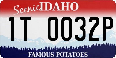 ID license plate 1T0032P