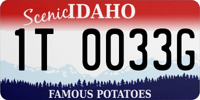 ID license plate 1T0033G