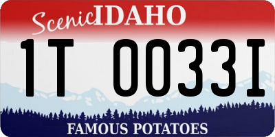 ID license plate 1T0033I