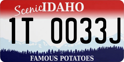 ID license plate 1T0033J