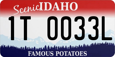 ID license plate 1T0033L