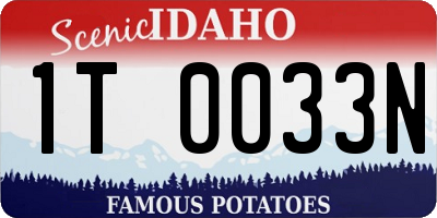 ID license plate 1T0033N