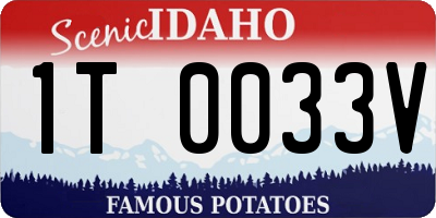 ID license plate 1T0033V