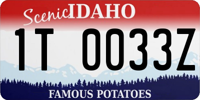 ID license plate 1T0033Z
