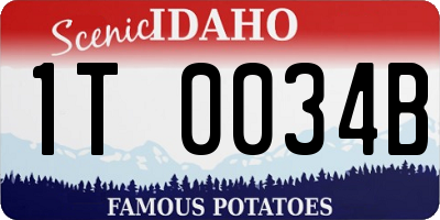 ID license plate 1T0034B