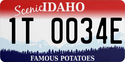 ID license plate 1T0034E