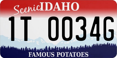 ID license plate 1T0034G