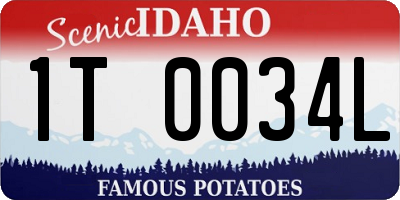 ID license plate 1T0034L