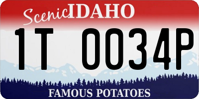 ID license plate 1T0034P