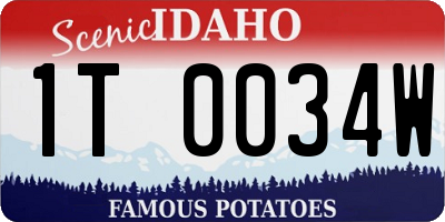 ID license plate 1T0034W