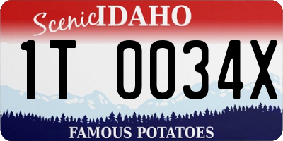 ID license plate 1T0034X