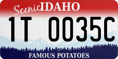 ID license plate 1T0035C